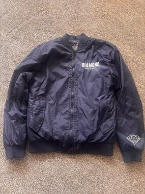 Diamond Supply Co. Navy Jacket with White Embroidered Logo